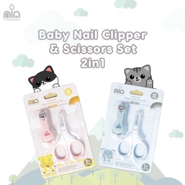 Baby Nail Clipper And Scissors Set 2in1 Nia Lucu dan Aman