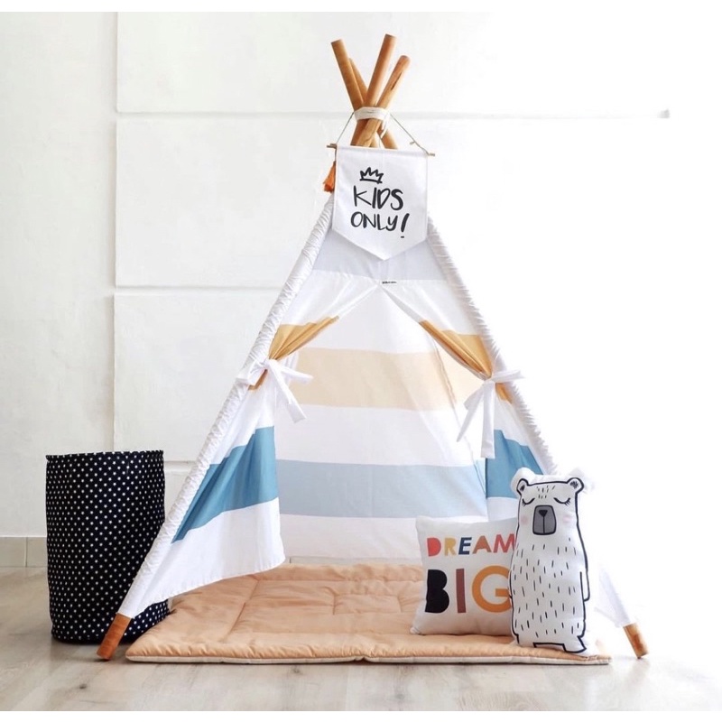 Tenda Anak Mainan Anak Tenda Mainan Anak Tenda Camping Rainbow Stripe (Dekorasi kamar/tenda anak ana