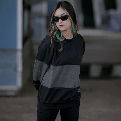 Sweater Crewneck kombinasi BRCO Sweater Crewneck Terlaris Quality Distro