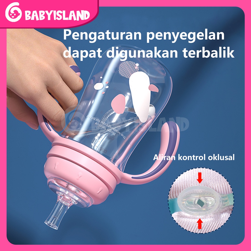 1 cangkir 3 kegunaan Botol Susu Bayi Botol Perawatan Air Cangkir Pelatihan Sippy Cup Untuk Anak-anak Bayi (0-2tahun)