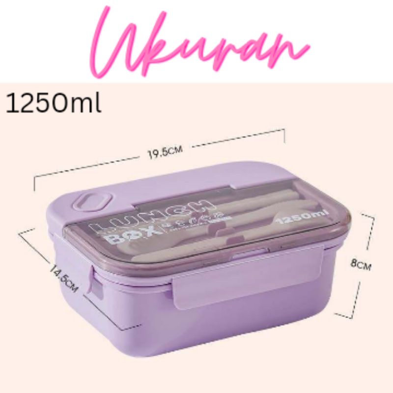 Kotak Bekal 3 Sekat Anti Tumpah / Kotak Makan BPA FREE  / Lunch Box