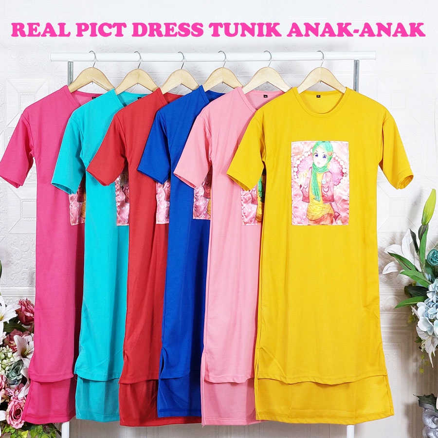 CARLINA OVERSIZE VIRAL KEKINIAN SLEBEW ANAK MANIS BERHIJAB LONG TUNIK ANAK 2-13tahun