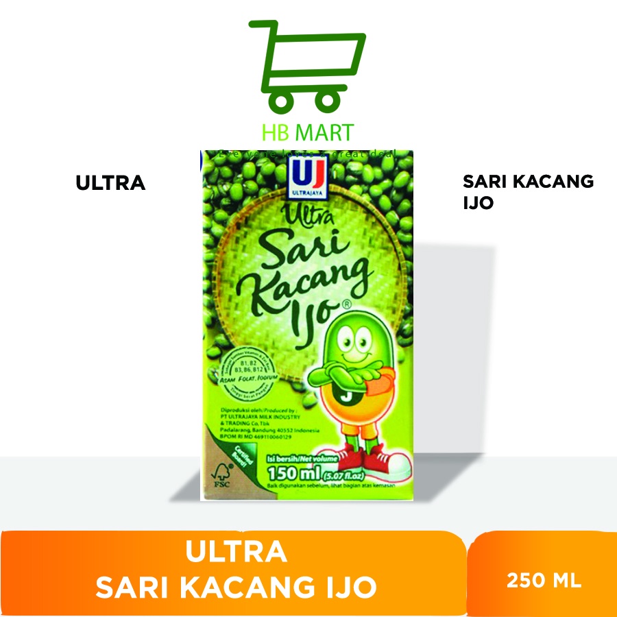 

KHUSUS OJOL Ultra Sari Kacang Ijo 150 ML 1 Dus