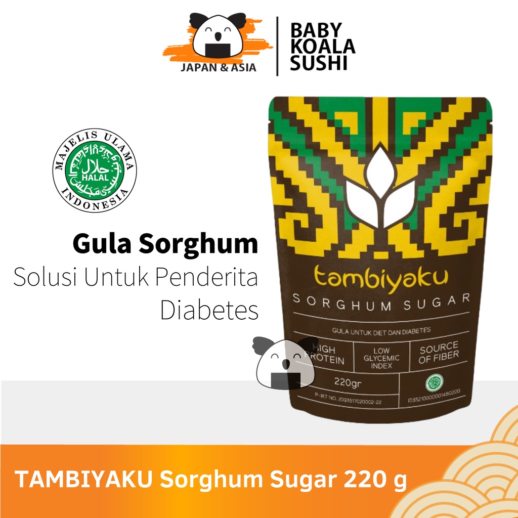 TAMBIYAKU Sorghum Sugar 220 g Halal |  Untuk Diet Dan Diabetes | Gula Rendah Kalori