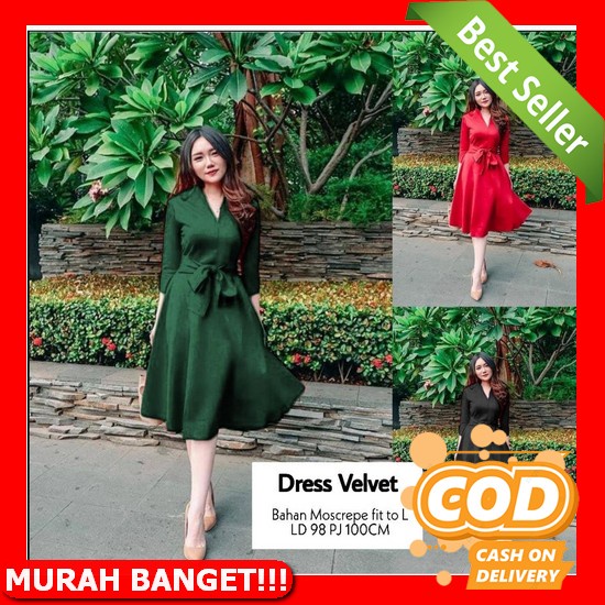 Dres Wanita Cewek Viral Import Natal 2022 Dewasa Murah Brukat Natalan Dress Kekinian Terbaru Dress C
