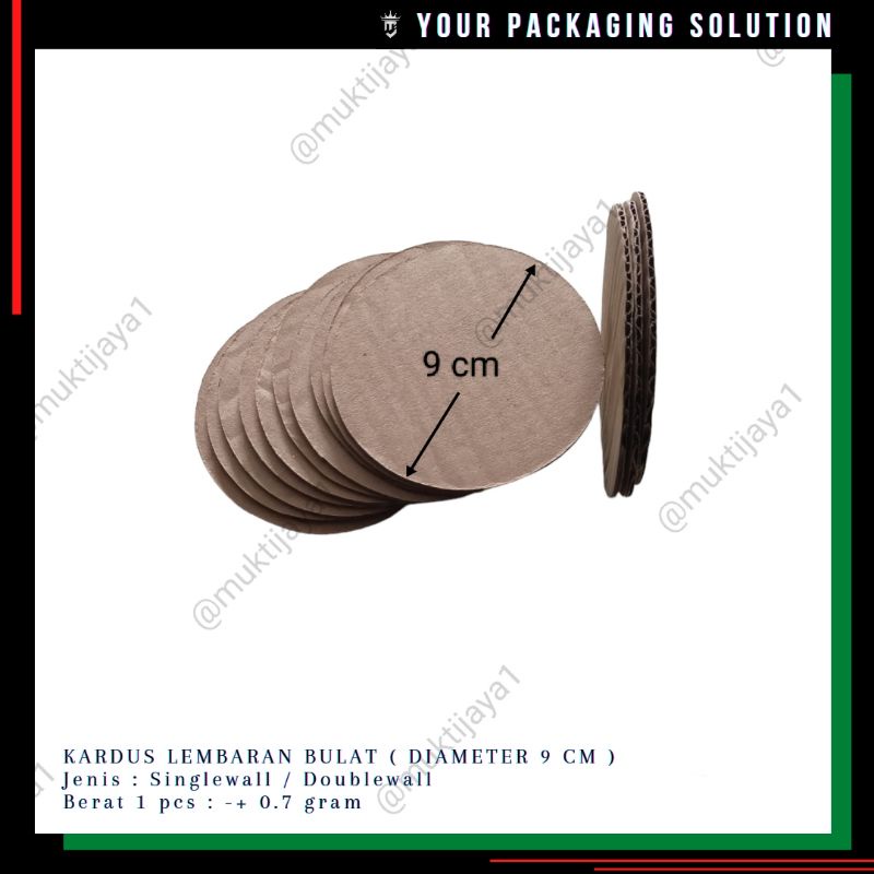 

ALAS KUE DIAMETER 9cm • KARDUS KARTON LEMBARAN BENTUK LINGKARAN BULAT