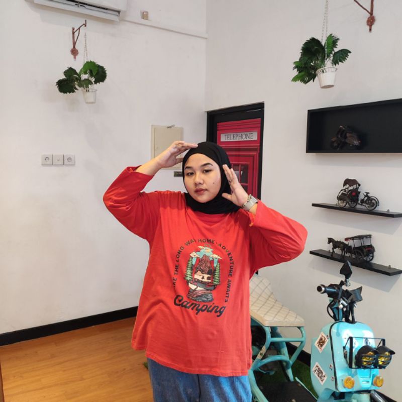 KAOS SUPER JUMBO ATASAN OVERSIZE AESTHETIC OOTD BIGSIZE LD 120 130 140 150 COD