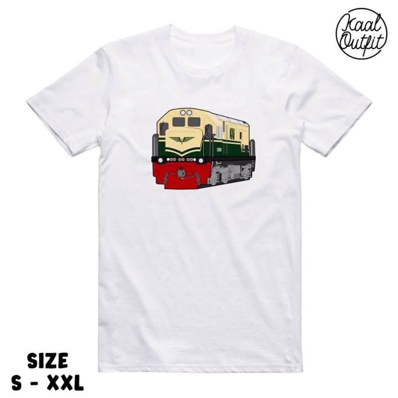 Kaos Dewasa Lokomotif Livery Vintage CC201