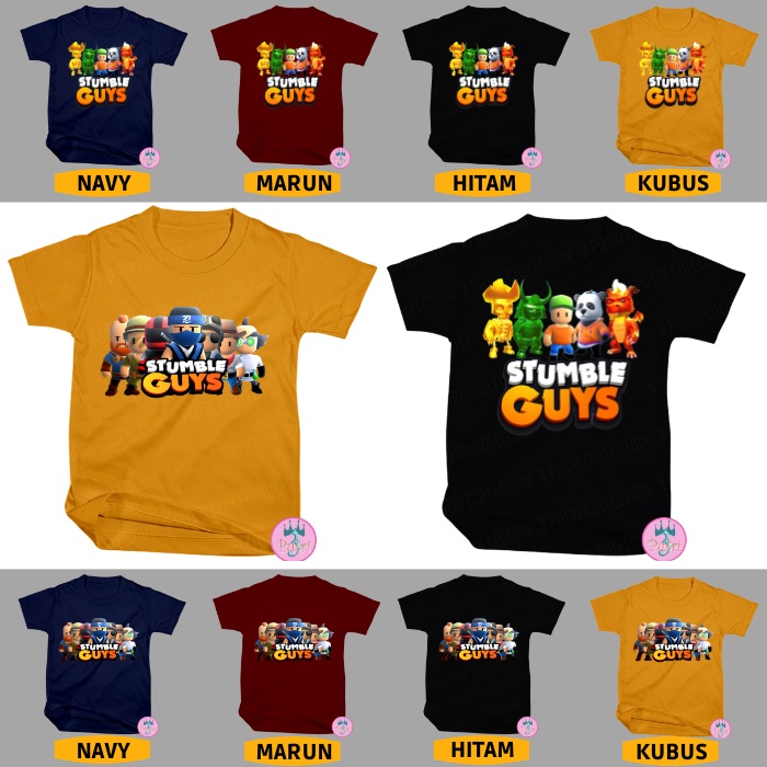 Baju STUMBLE GUYS Anak Laki Laki Keren Umur 3 4 5 6 7 8 9 10 11 12 Tahun / Kaos Distro Game Anak Cewek Perempuan