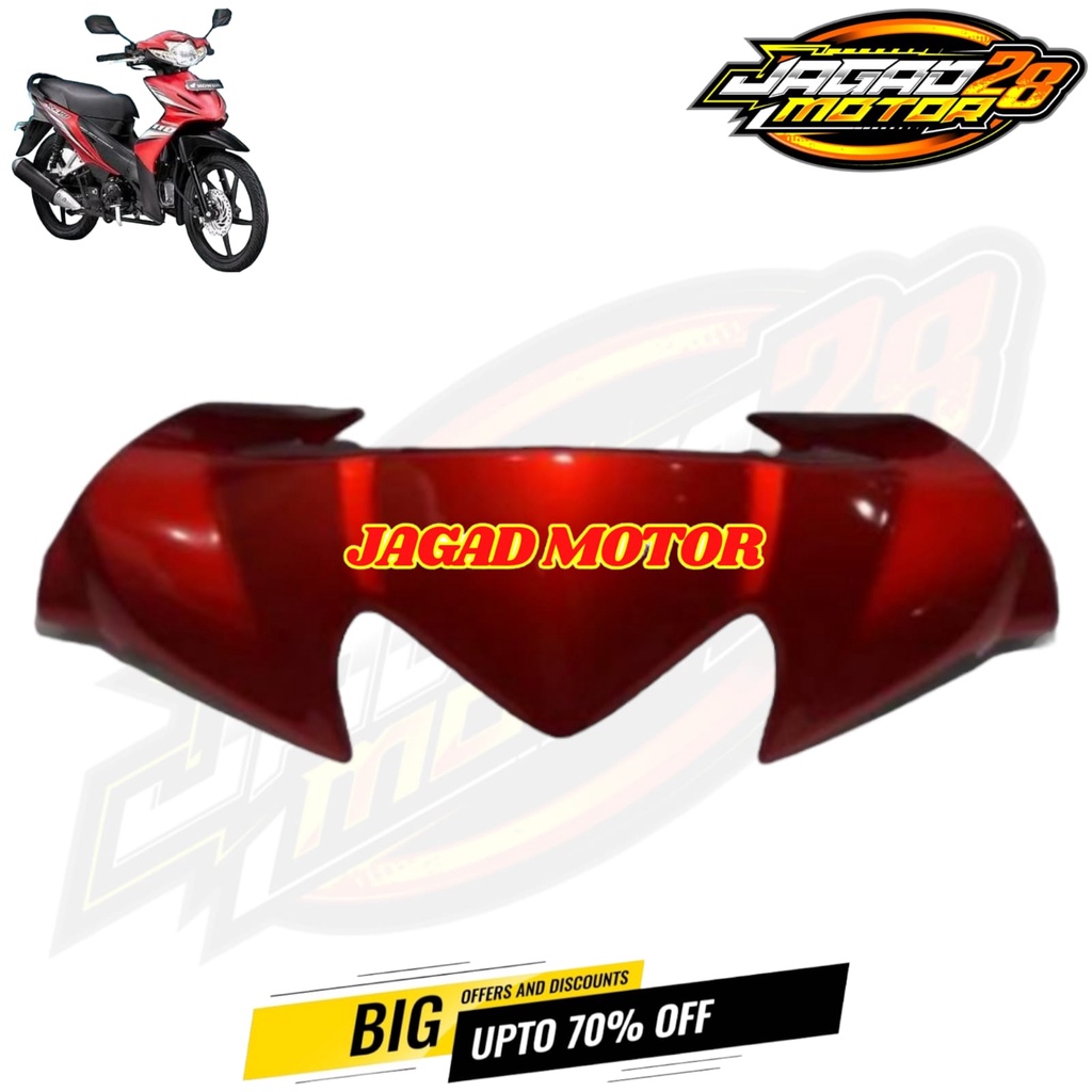 Visor Depan Honda Revo Absolute Merah / Visor Batok Kepala Depan Honda Revo Absolute Merah / Cover Tutup Kepala Depan Honda Revo Absolute Merah