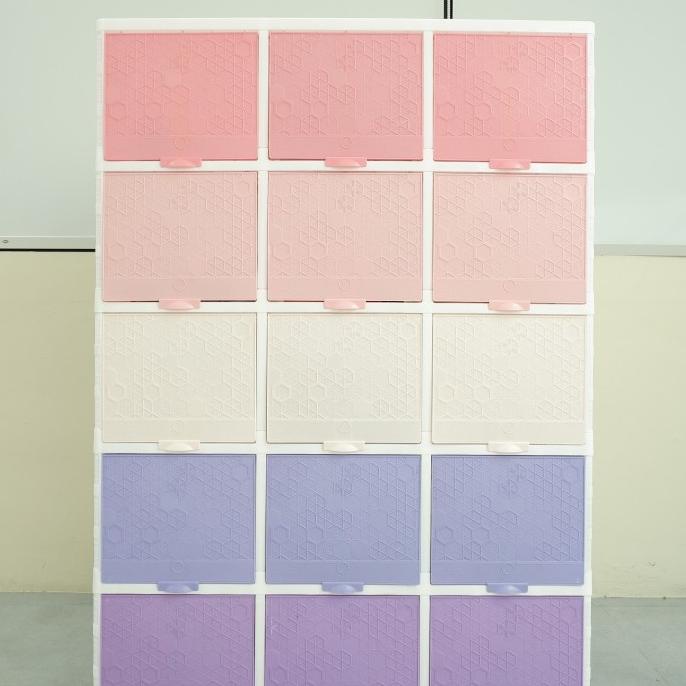 

Lemari Plastik Rak Club Triple Flip 5 susun TCF 5/ Lemari murah Club stock ready