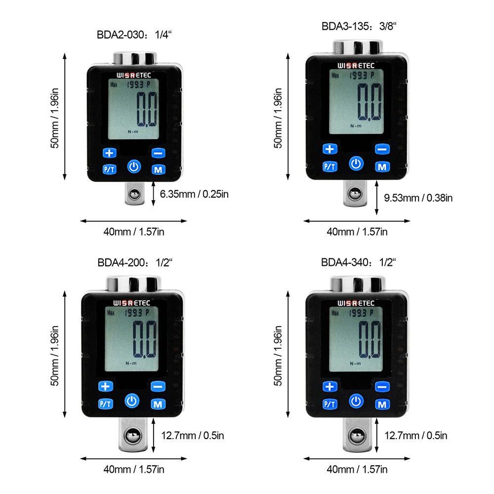 Top Digital Torque Wrench Inspection Repair Tools Alat Perbaikan LCD display Adjustable Torque Meter