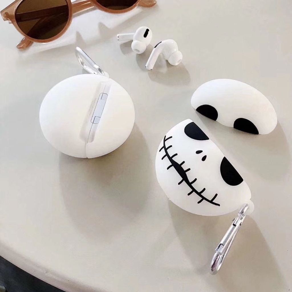 Casing Tengkorak Keren Kompatibel Untuk Airpods1 2 3rd Case Kompatibel Untuk AirPods Pro Luminous Case Earphone Case Cover Pelindung