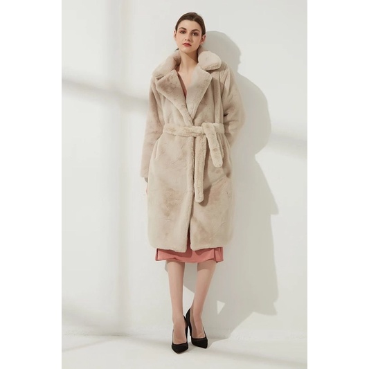 Winter Fur Coat Wanita dengan Cotton Padded Mantel Bulu Korea