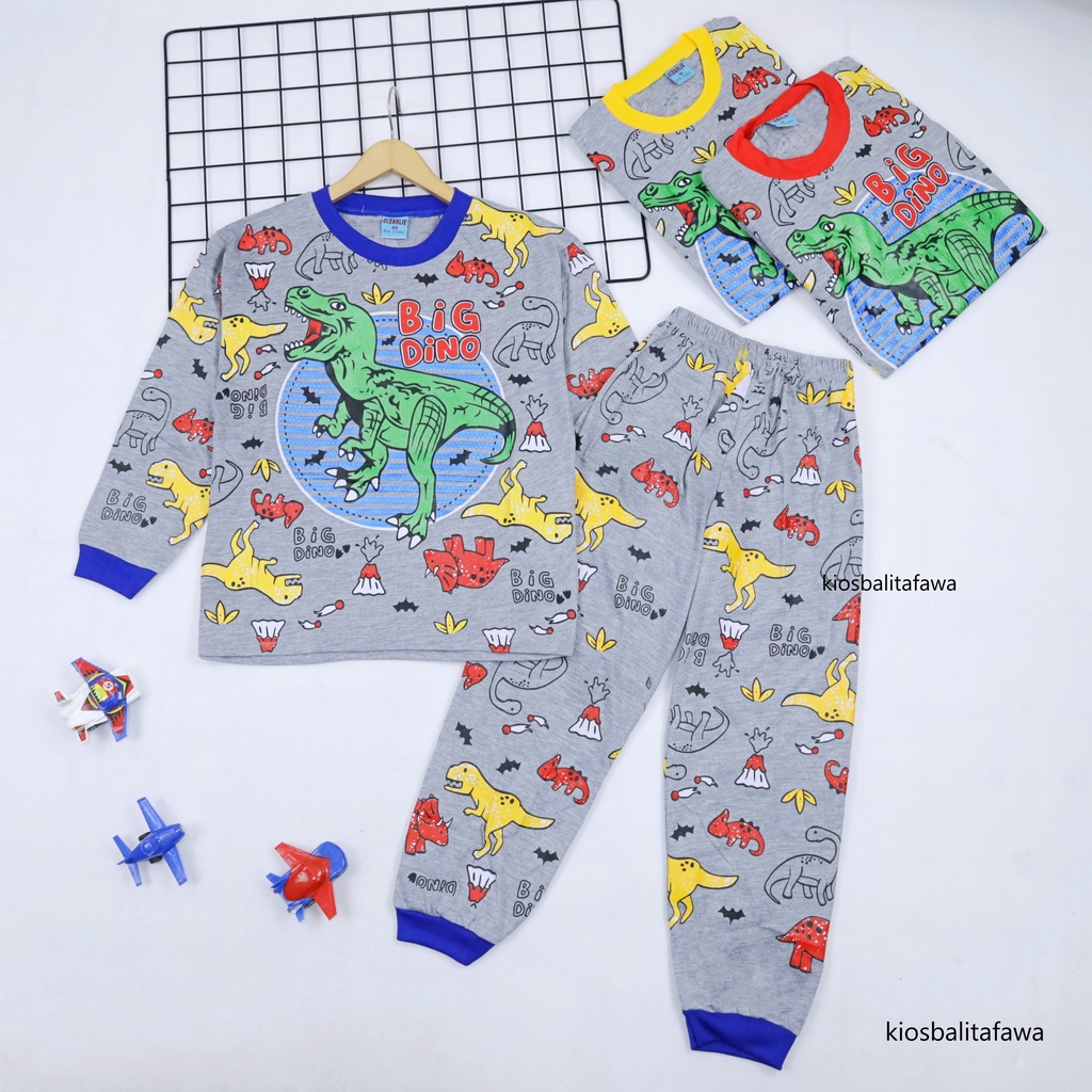 Setelan Marvell uk 3-8 Tahun / Atasan Cowok Baju Tidur Piyama Kaos Set Kaos Anak Celana Panjang Baju Laki