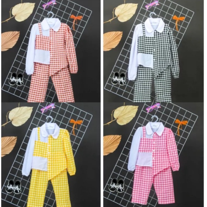 Wanset Kids 5-11Thn Setelan Celana Setcelan Rok Bju Wanita 3In1 Ramadhan Pakaian 1Stell Clna Kargo 1