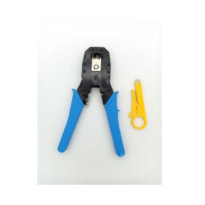 Crimping tool modular mejec rj11 rj22 rj45 lan cat 5 6 8p 6p 4p cut crimp strip 3in1 ht315 - tang kerut jepit ht-315