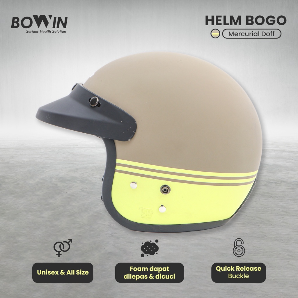 Bowin Helm Bogo Special Edition (Helm Standard SNI / Helm Half Face)