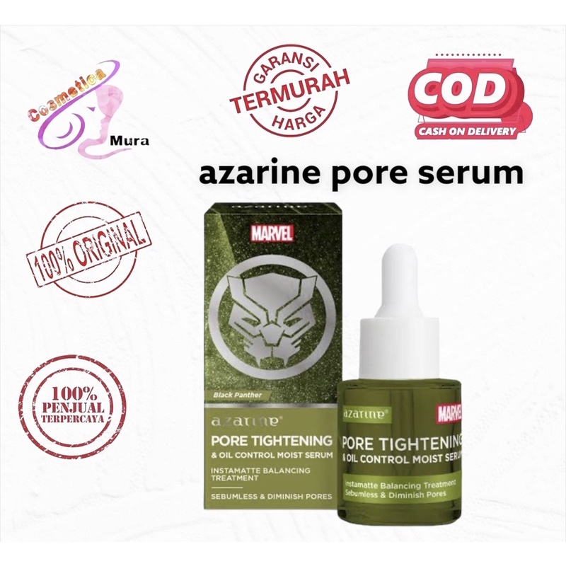 azarine pore tightening serum X marvel botol kaca