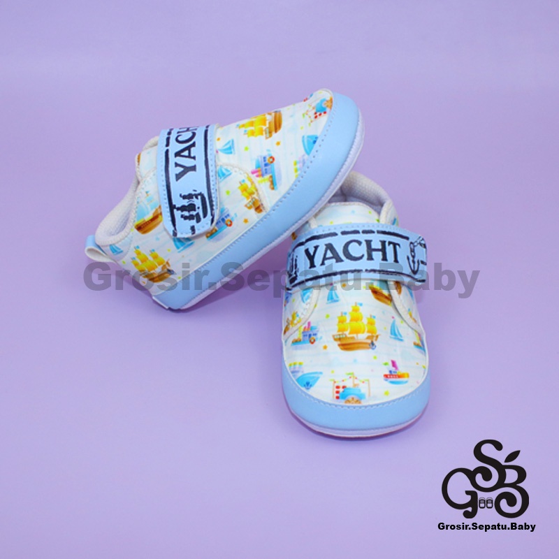 prewalker sepatu bayi laki laki perempuan umur 2 - 12 bulan model casual YACHT Kapal ringan &amp; fleksibel