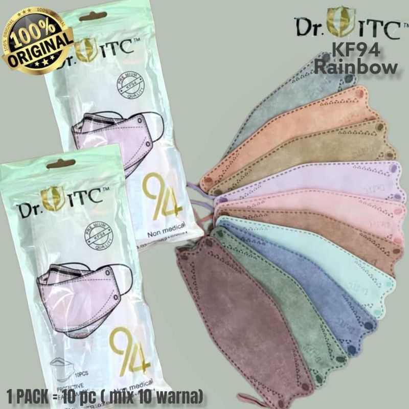 MASKER WAJAH DR ITC | MASKER WARNA | MASK KF94 MIX WARNA | MASKER NON MEDIS