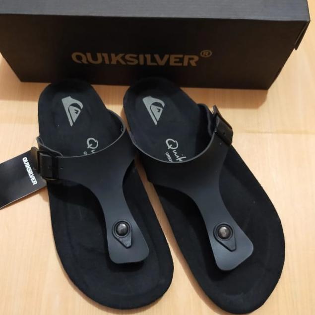 SANDAL QUICKSILVER ORIGINAL SANDAL PRIA SANDAL KULIT SENDAL SANTAI - Cokelat, 39