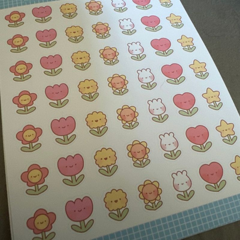 

Flower Sticker Sheet | Cute and Kawaii for Planners Bullet Journal Notebook or Scrapbook