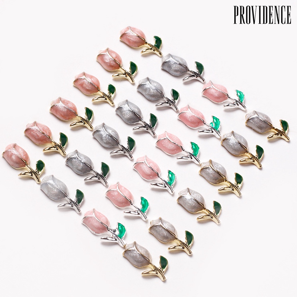 Providence 1 Pak Hiasan Kuku 3D Bentuk Bunga Tulip Bahan Resin Untuk Nail Art Wanita