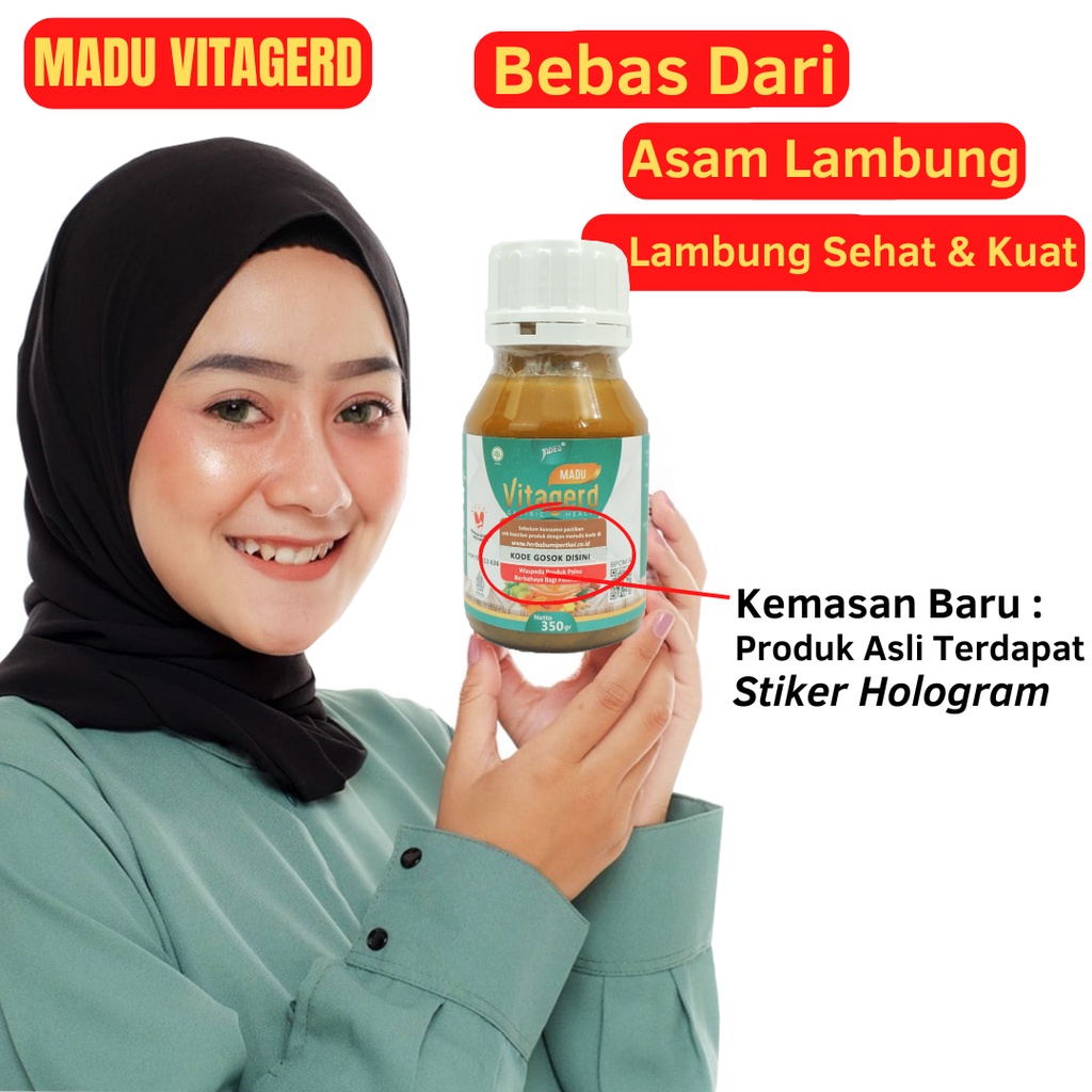 Madu VITAGERD - Obat GERD Dan Asam Lambung Original Asli Ori Dengan Gejala Susah Tidur Sakit Kepala 