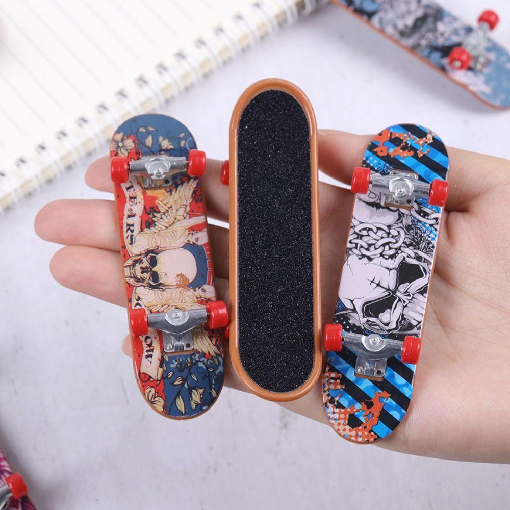 [Elegan] Finger Skate Board Hadiah Natal Mainan Inovatif Mainan Novel Mainan Mini Skateboard Simulasi Jari Skuter Skate Truk Mainan Edukasi Jari Mainan Fingerboard Mainan