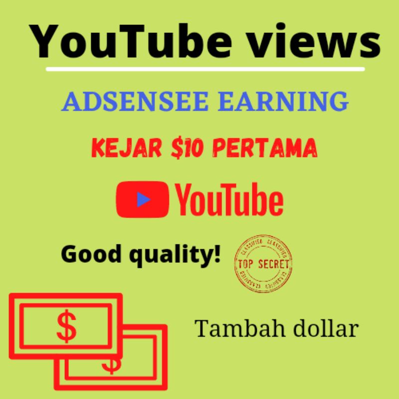 Viewers YouTube view untuk monetisasi