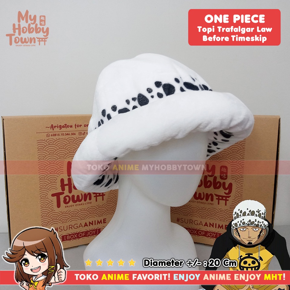 Topi Anime One Piece Trafalgar Law Cosplay Hat Before Timeskip