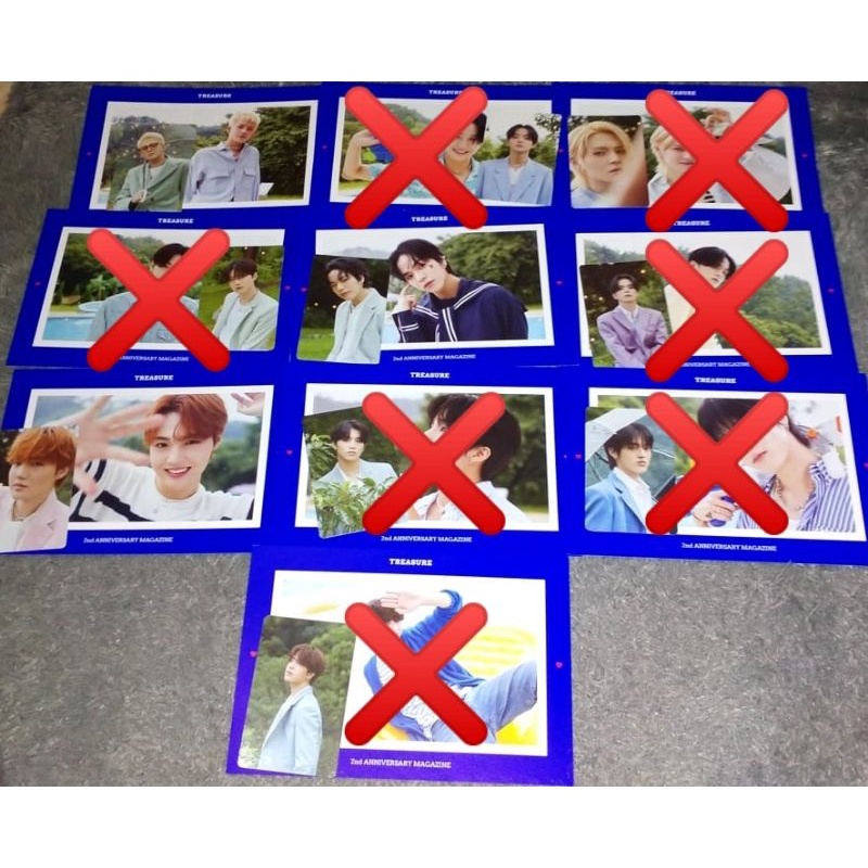 photocard set jaehyuk, hyunsuk, doyoung 2nd anniversary magazine green ver (jas)