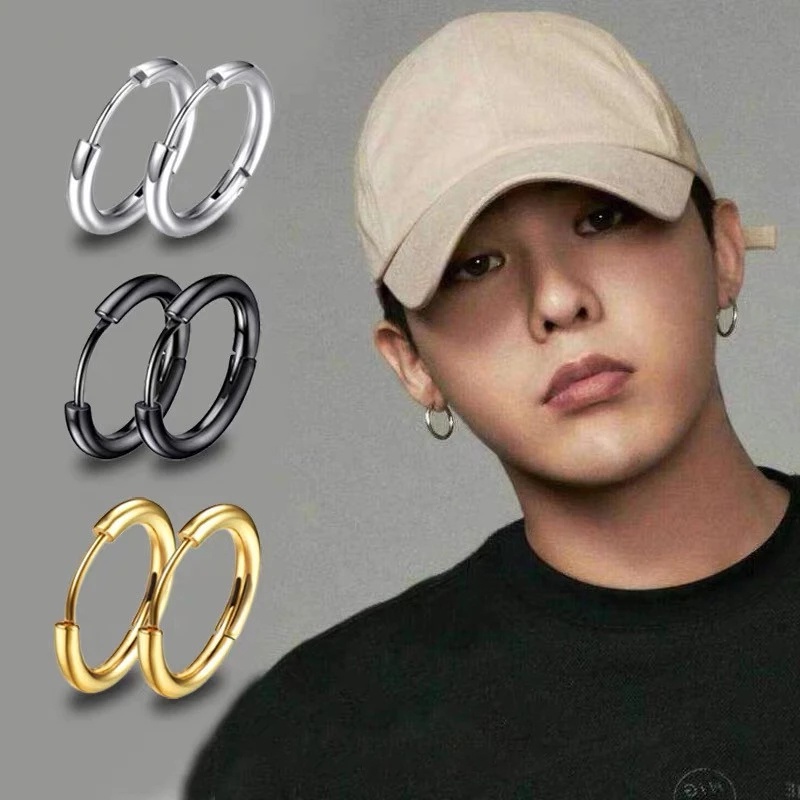 Anting Hoop Kecil Warna Silver Untuk Pria Dan Wanita