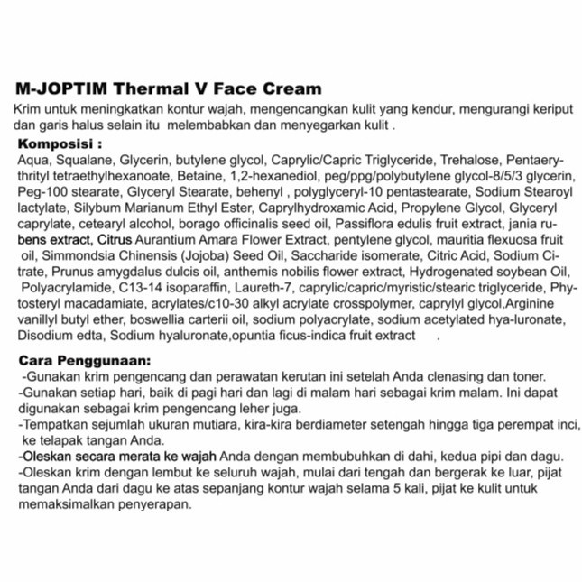 M-Joptim Thermal V Face Cream