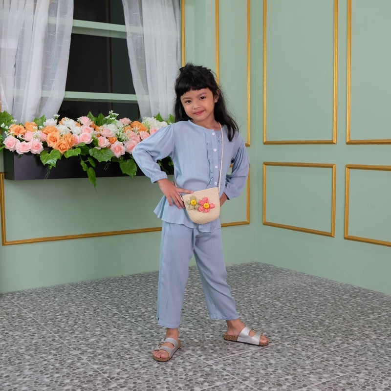 ONESET COUPLE POLOS IBU DAN ANAK ONESET CRINKLE