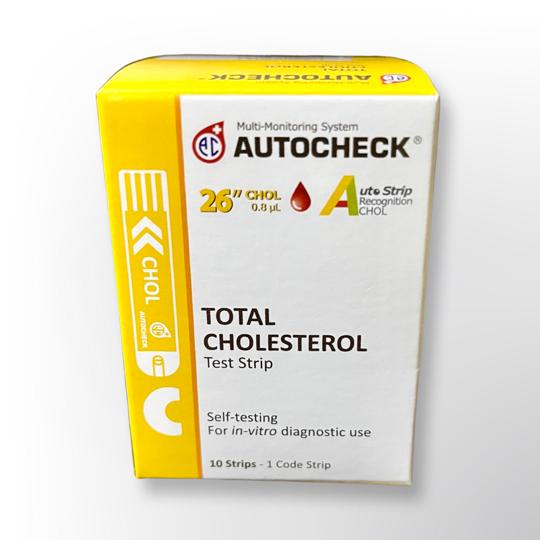 STRIP TEST KOLESTEROL AUTOCHECK TOTAL CHOLESTEROL TEST STRIP ISI 10 PCS
