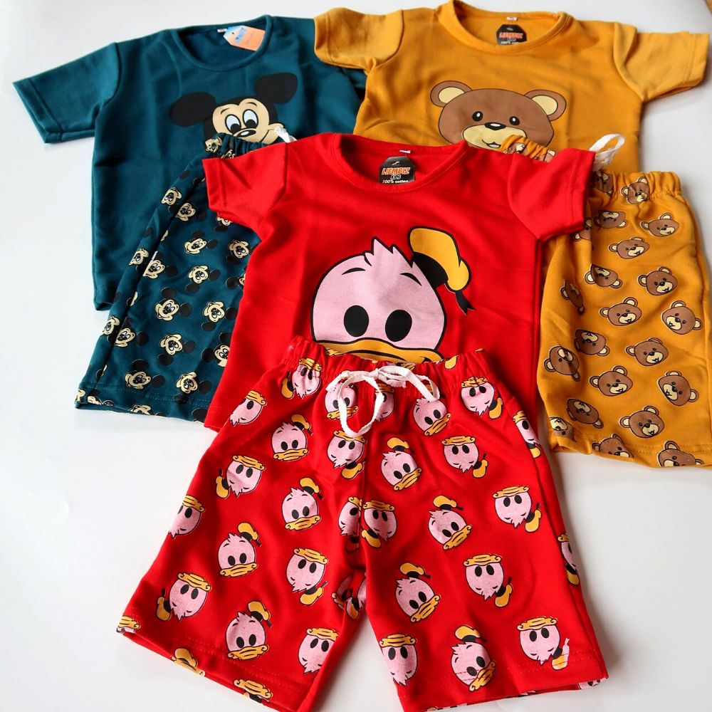 Setelan Pendek Anak Cute Animal 3-5 Tahun Laurakidshop