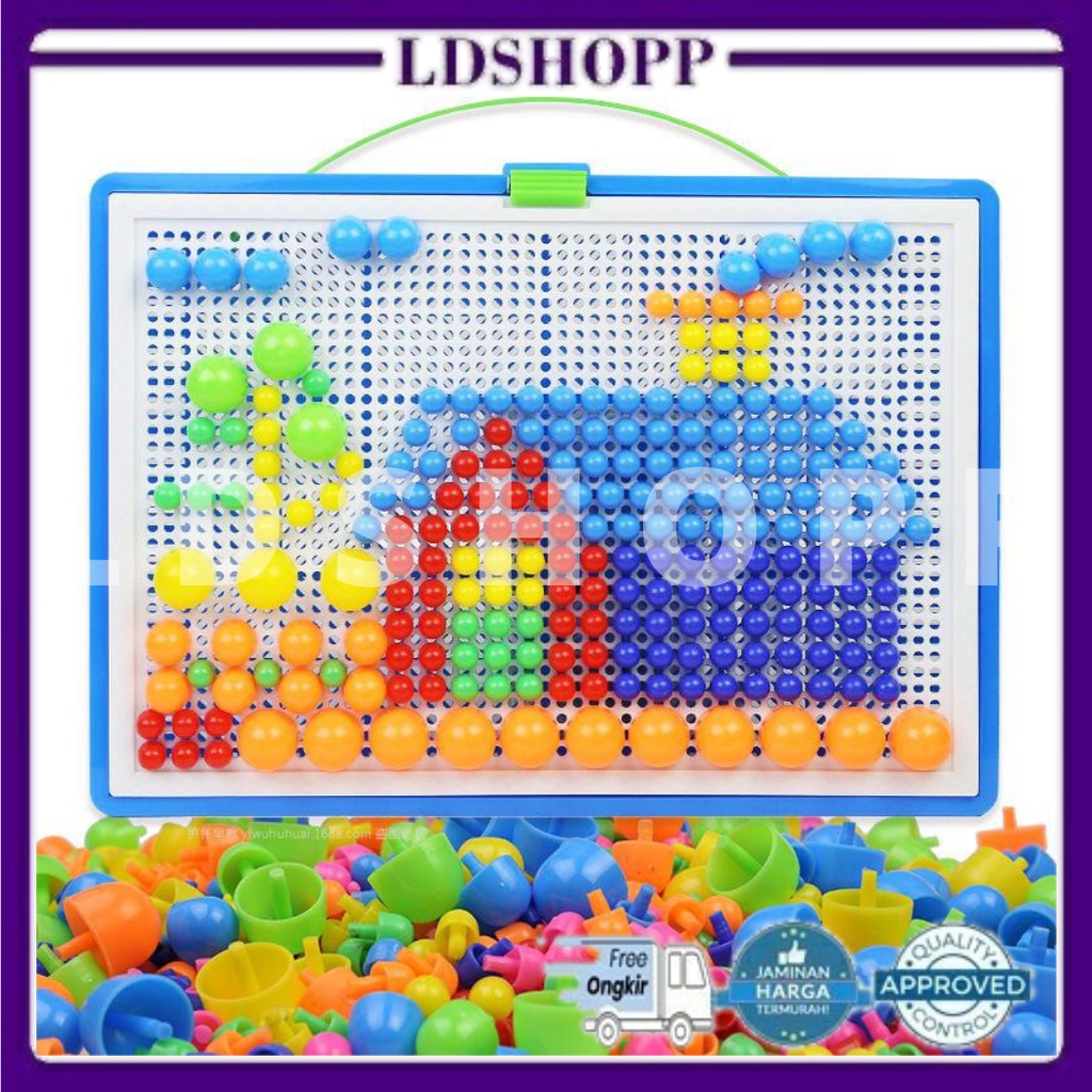 LDS Mosaic 3D 296 Pcs Jamur Colourful Edukasi Puzzle Jamur Creative Anak Kreatif