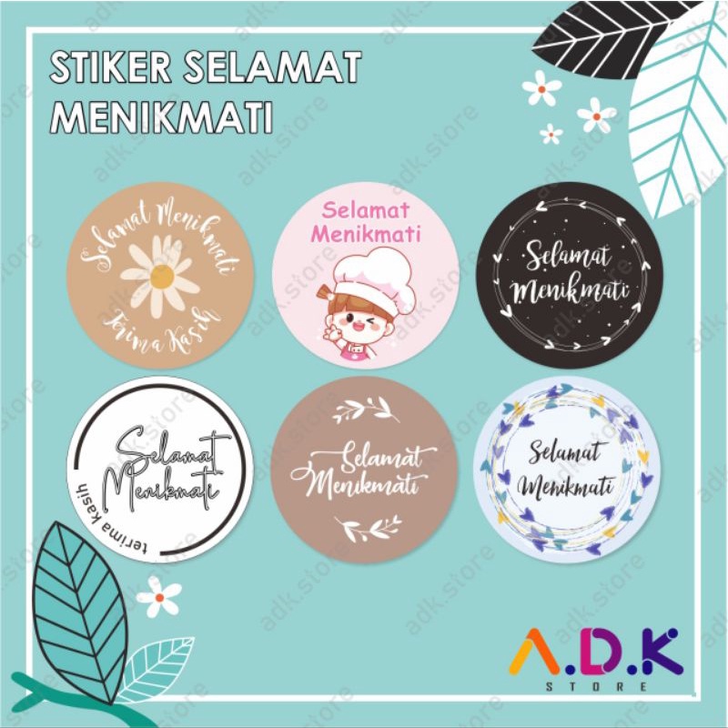 

[1 PACK] STIKER BOX MAKANAN | STIKER SELAMAT MENIKMATI