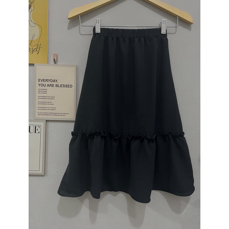 Jimmedy.id - Skirt Anak Tingkat Satu/Rok Anak Perempuan Korea Bahan Crinkle Premium Untuk Usia 3-9 Tahun