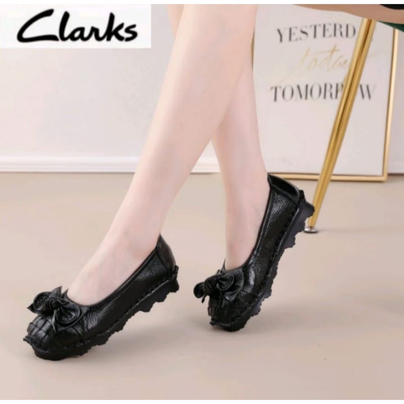 CLARKS Flat Radial new Pita / Clarks flat new pita / Sepatu Clarks wanita