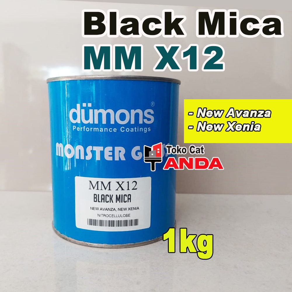 Cat Dumons Black Mica X12 - Cat Avanza Hitam - Cat xenia Hitam - cat hitam metalik