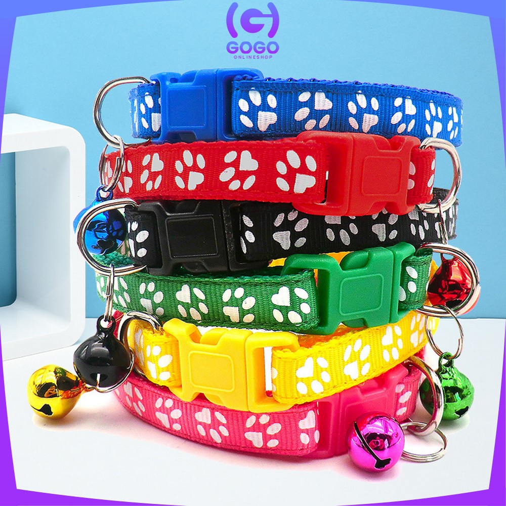 GOGO-C566 Kalung Kucing Lonceng Motif Jejak Kucing Cat Paw / Kalung Lonceng Kucing Kitten Aksesoris Hewan Peliharaan