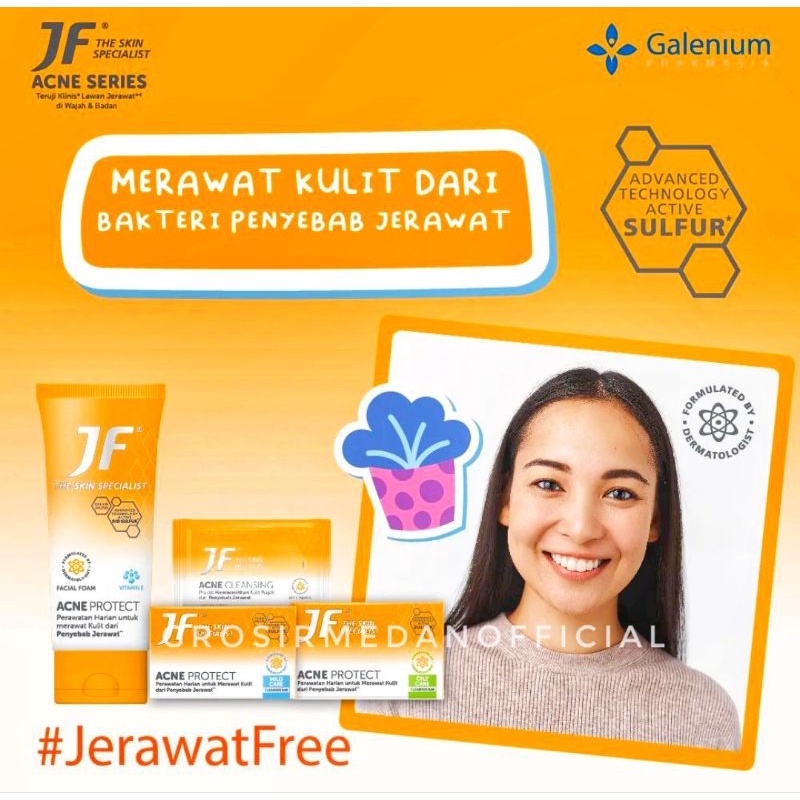 SABUN JF SULFUR - JF ACNE PROTECT ANTIACNE - JF DERMAMED DERMA PROTECT - JF ACNE SPOT CARE 65 DAN 90 G - OILY DAN SENSITIVE CARE - BLUE OCEAN DAN GREEN COOL