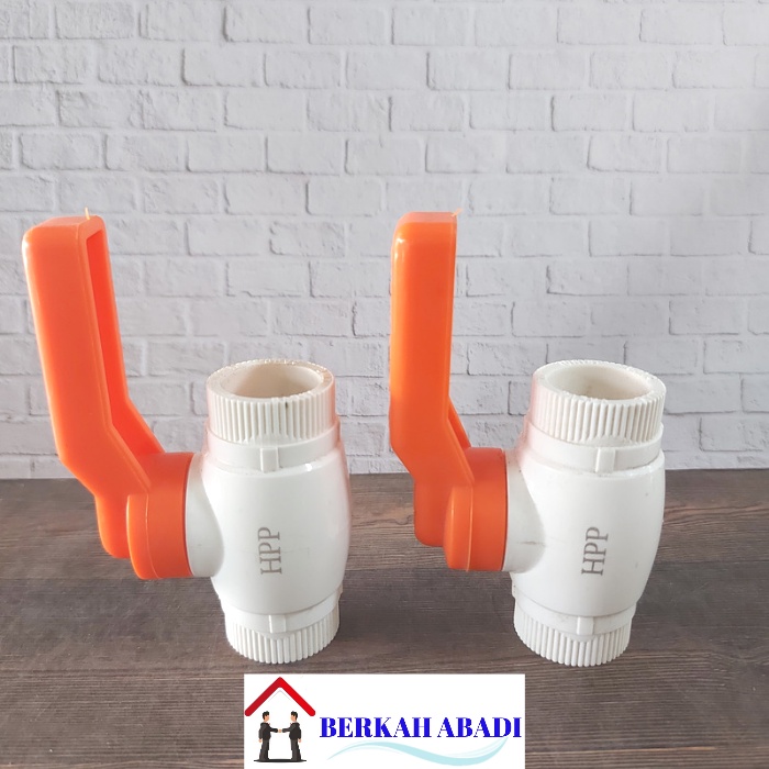 STOP KRAN 1/2" INCH  1" INCH PVC - BALLVALVE HPP