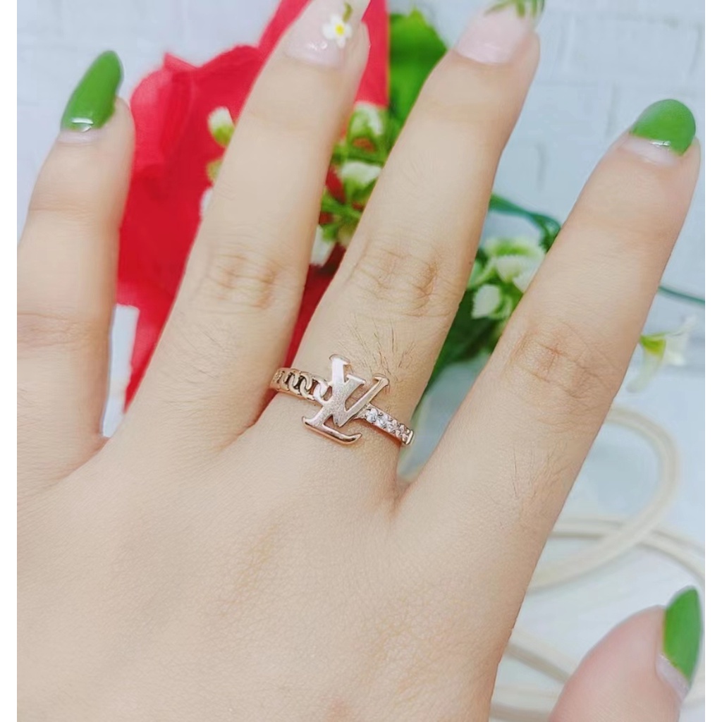 Cincin Titanium Permata Perhiasan Wanita Jewelry W41/42