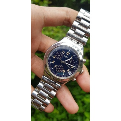 swatch irony chrono ycs blue