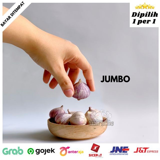 Bawang Putih Tunggal / Bawang Lanang Super Ukuran Besar Jumbo 1kg