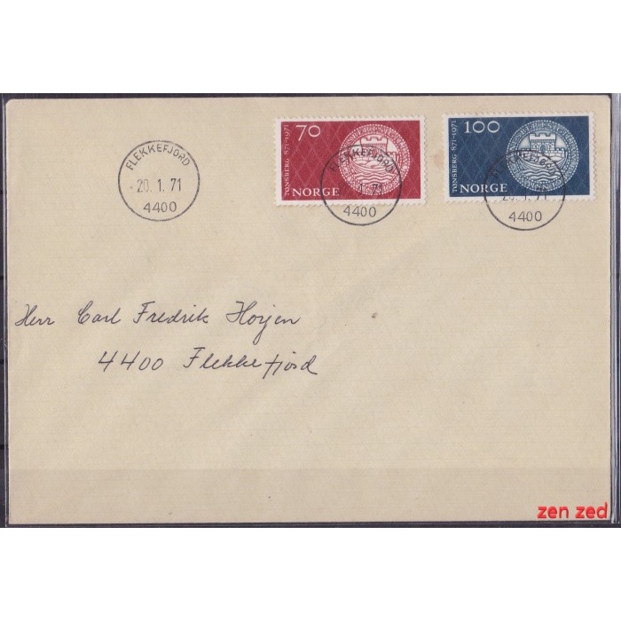 

A188 Perangko FDC SHP Norwegia 1971 Tonsberg City 1 Pcs